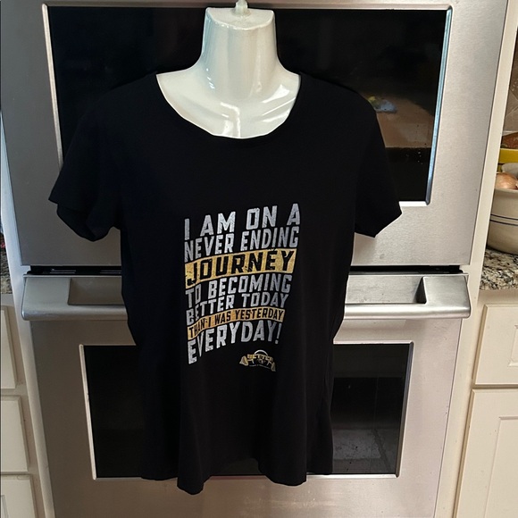 BETTER BODIES Black Tee with Bold Motivational Print size medium - Picture 1 of 13